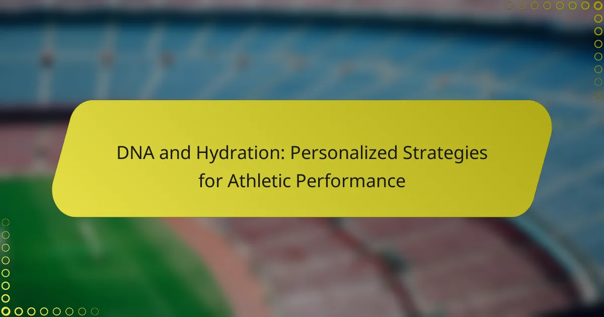 DNA and Hydration: Personalized Strategies for Athletic Performance