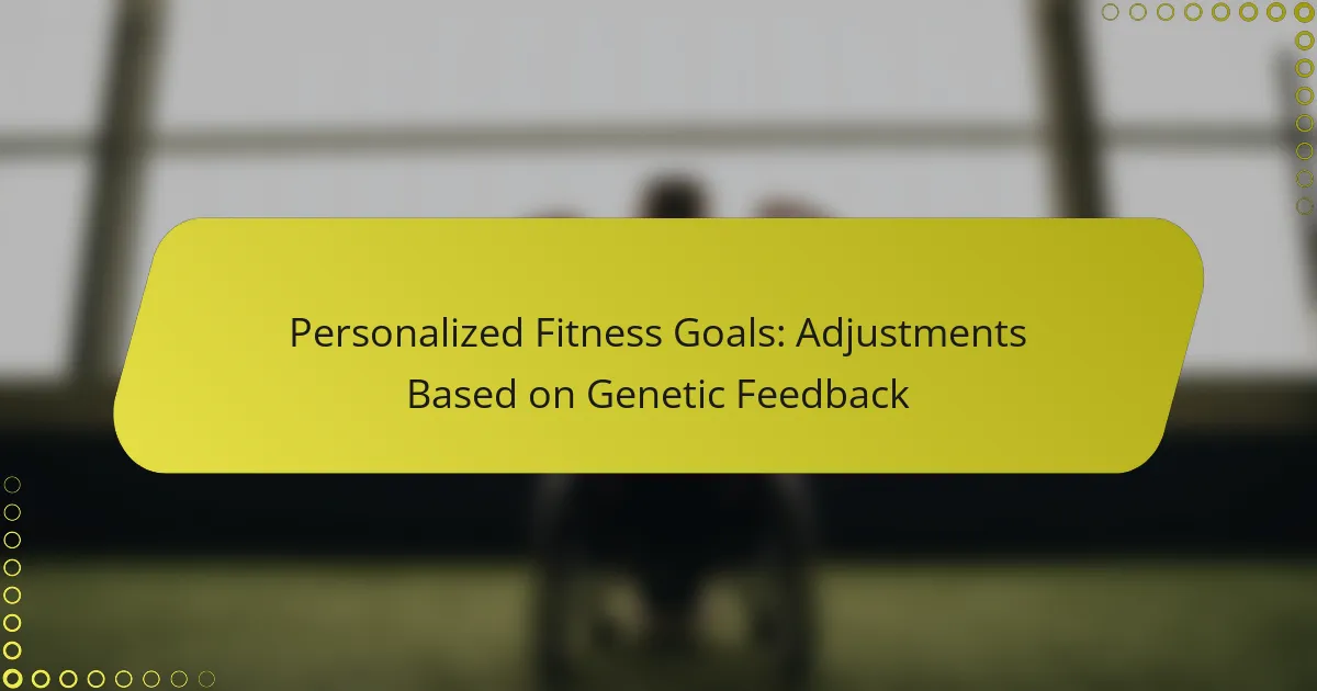 Personalized Fitness Goals: Adjustments Based on Genetic Feedback